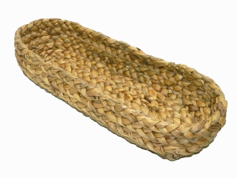 Eco-friendly oval water hyacinth bread basket